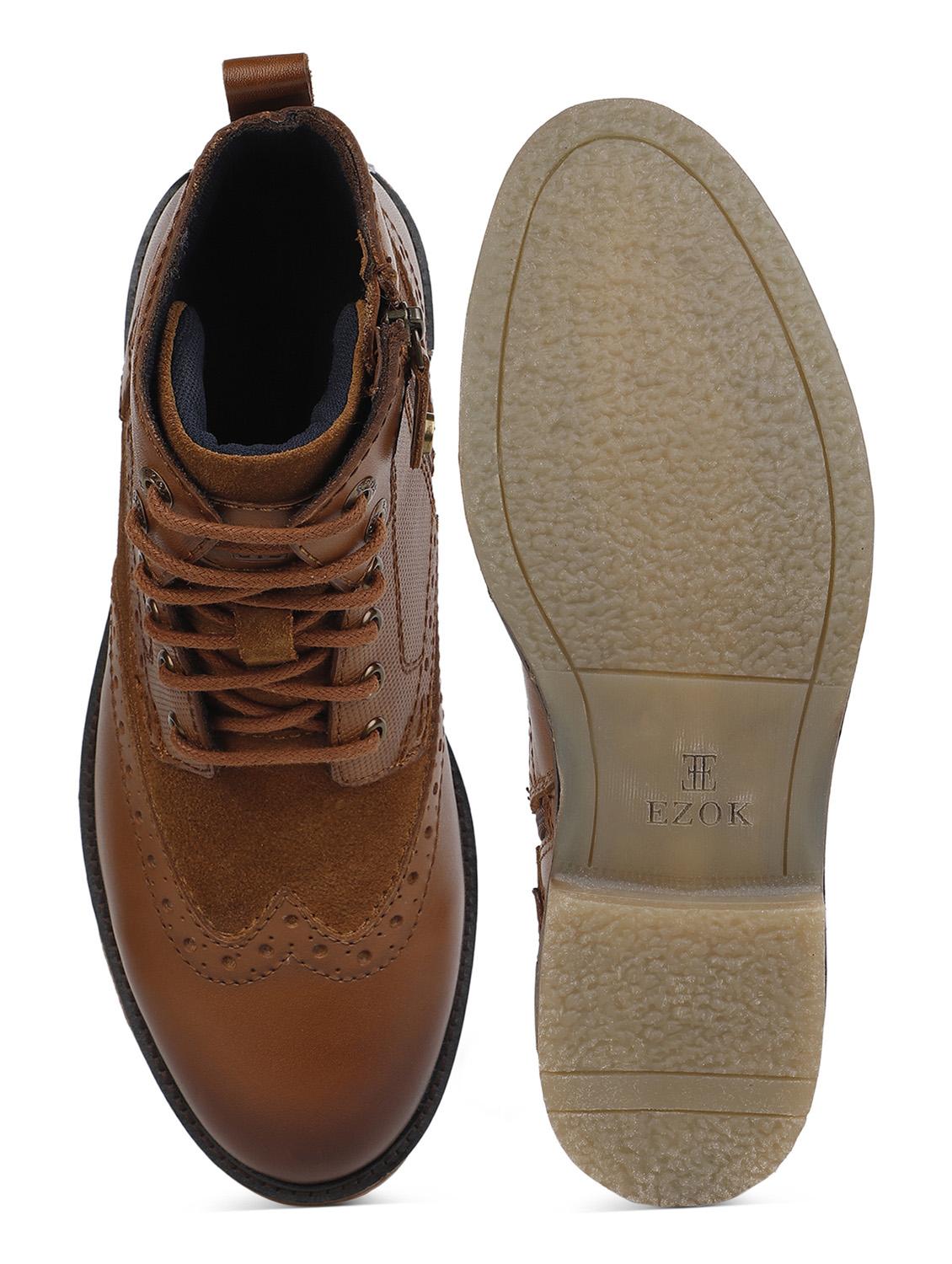 tan leather lace up boots - 19945375 - Standard Image - 4