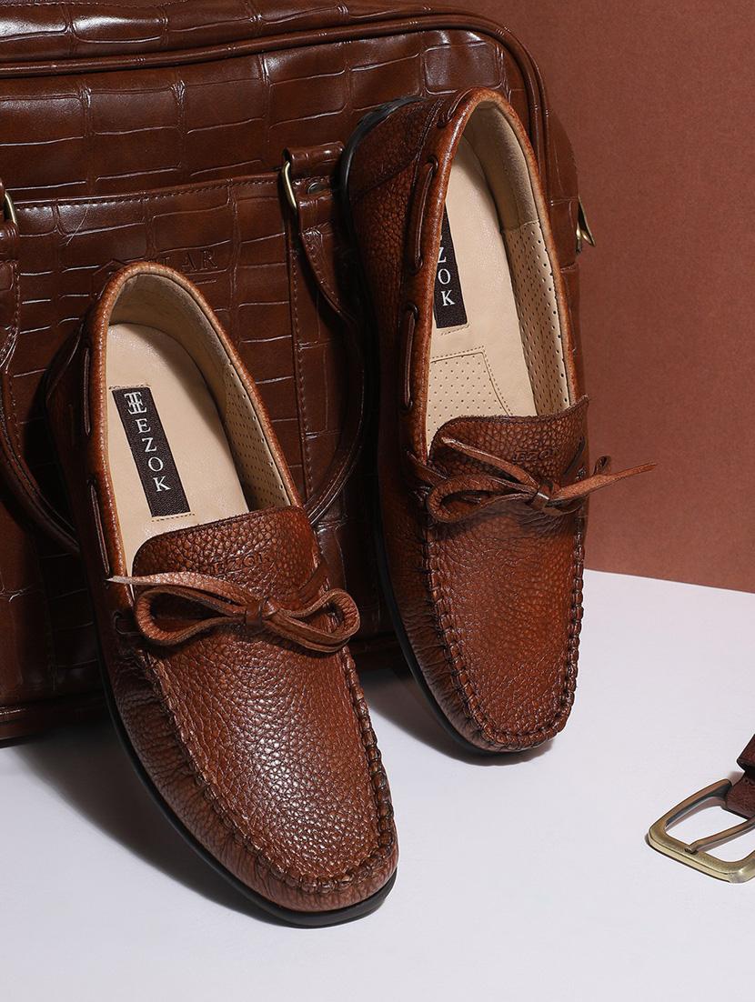 tan leather slip on loafers - 19945449 -  Standard Image - 1