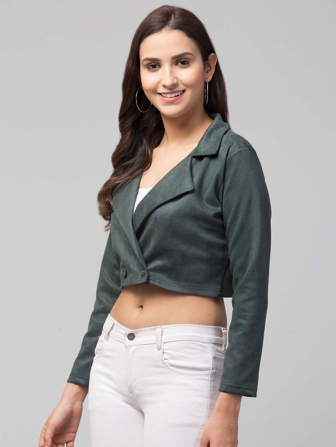 spread collar solid regular jacket - 19945491 -  Standard Image - 1