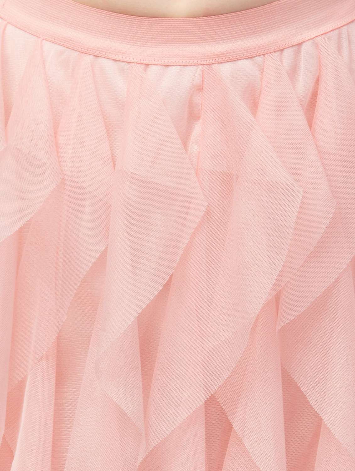 pink solid layered skirt - 19945521 -  Standard Image - 4