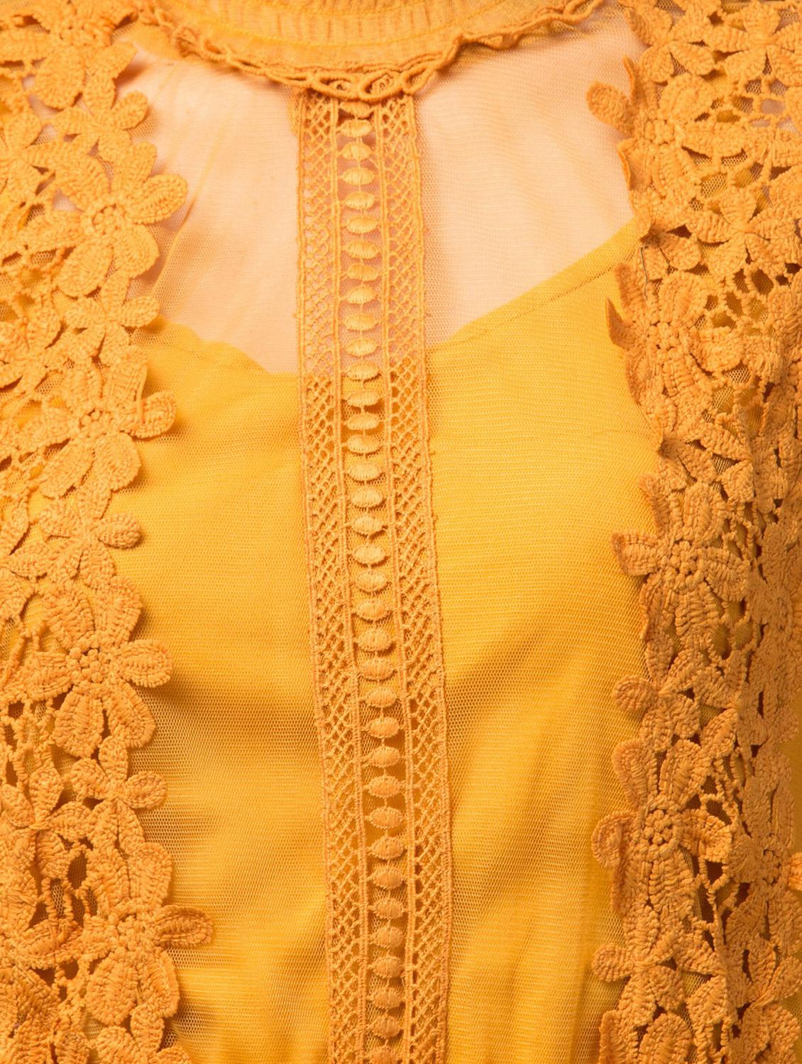 yellow solid blouson top - 19945566 - Standard Image - 4