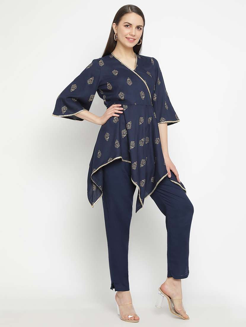 printed aymmetric ethnic top - 19945736 -  Standard Image - 1