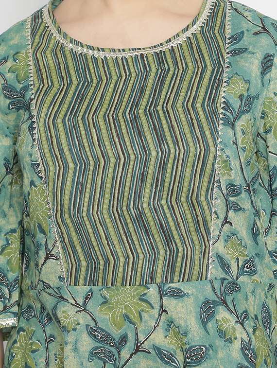 printed peplum ethnic top - 19945739 - Standard Image - 4