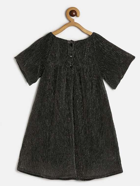 girls round neck long sleeves frock - 19946325 - Standard Image - 1