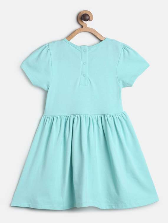 girls round neck short sleeves frock - 19946342 - Standard Image - 1