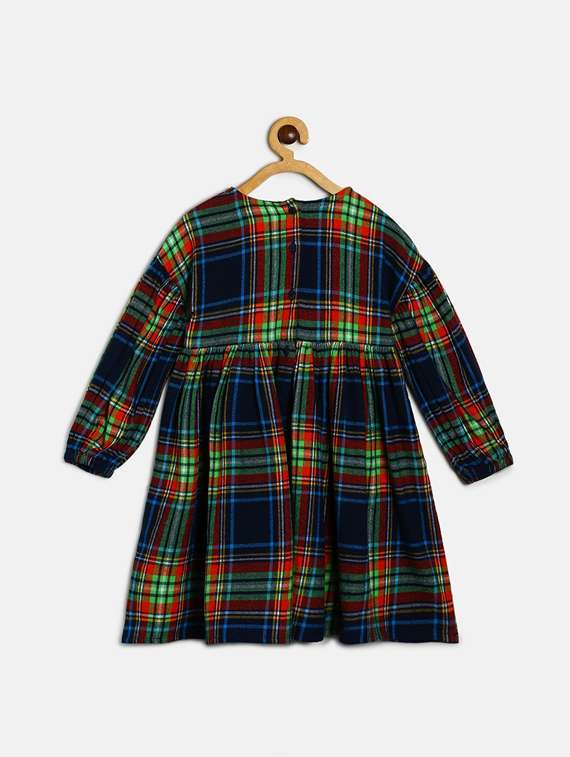 girls round neck long sleeves frock - 19946377 -  Standard Image - 1