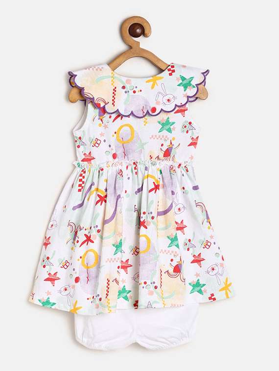 white cotton frock - 19946413 - Standard Image - 1