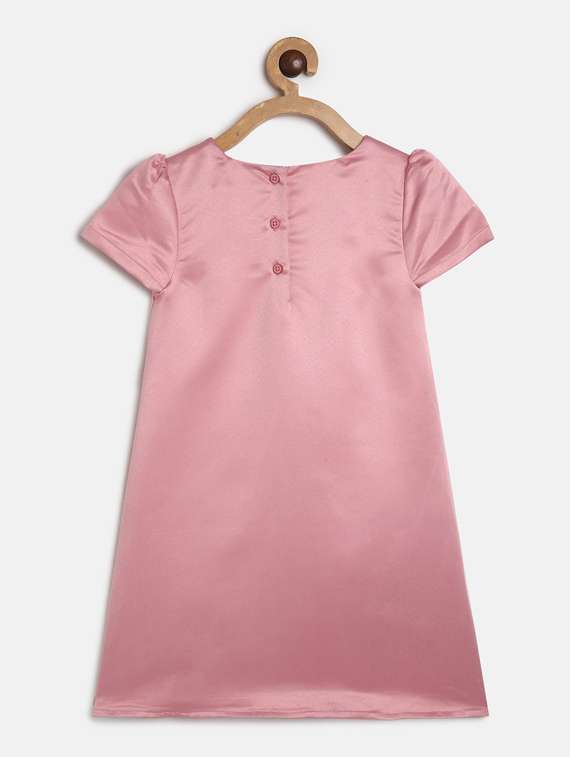 girls round neck short sleeves frock - 19946436 - Standard Image - 1