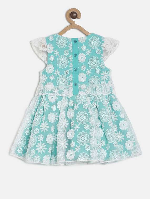 girls round neck embroidered frock - 19946543 -  Standard Image - 1
