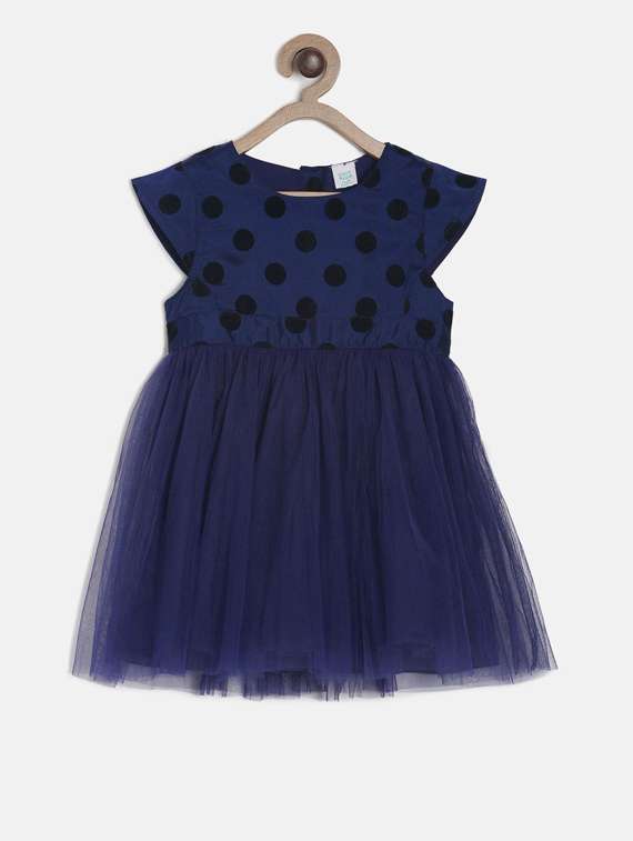 girls round neck cape sleeve frock - 19946548 -  Standard Image - 1