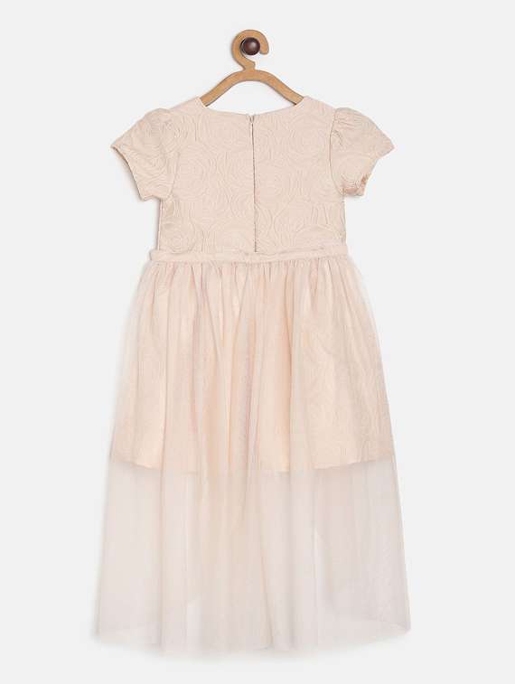 girls round neck cap sleeve frock - 19946642 - Standard Image - 1