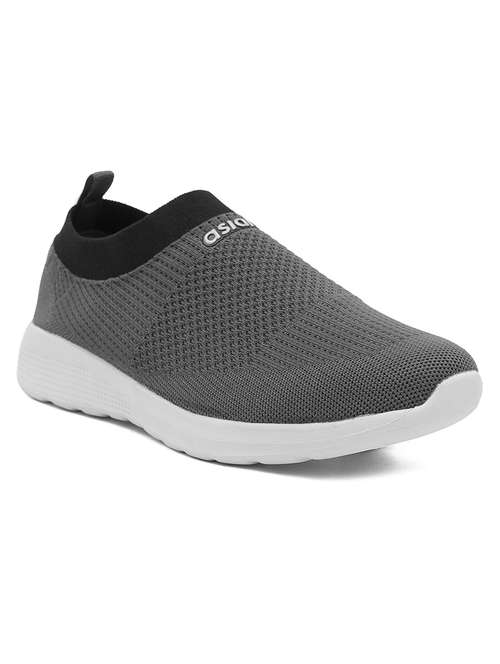 men solid grey slip on sport shoes - 19946816 - Standard Image - 0