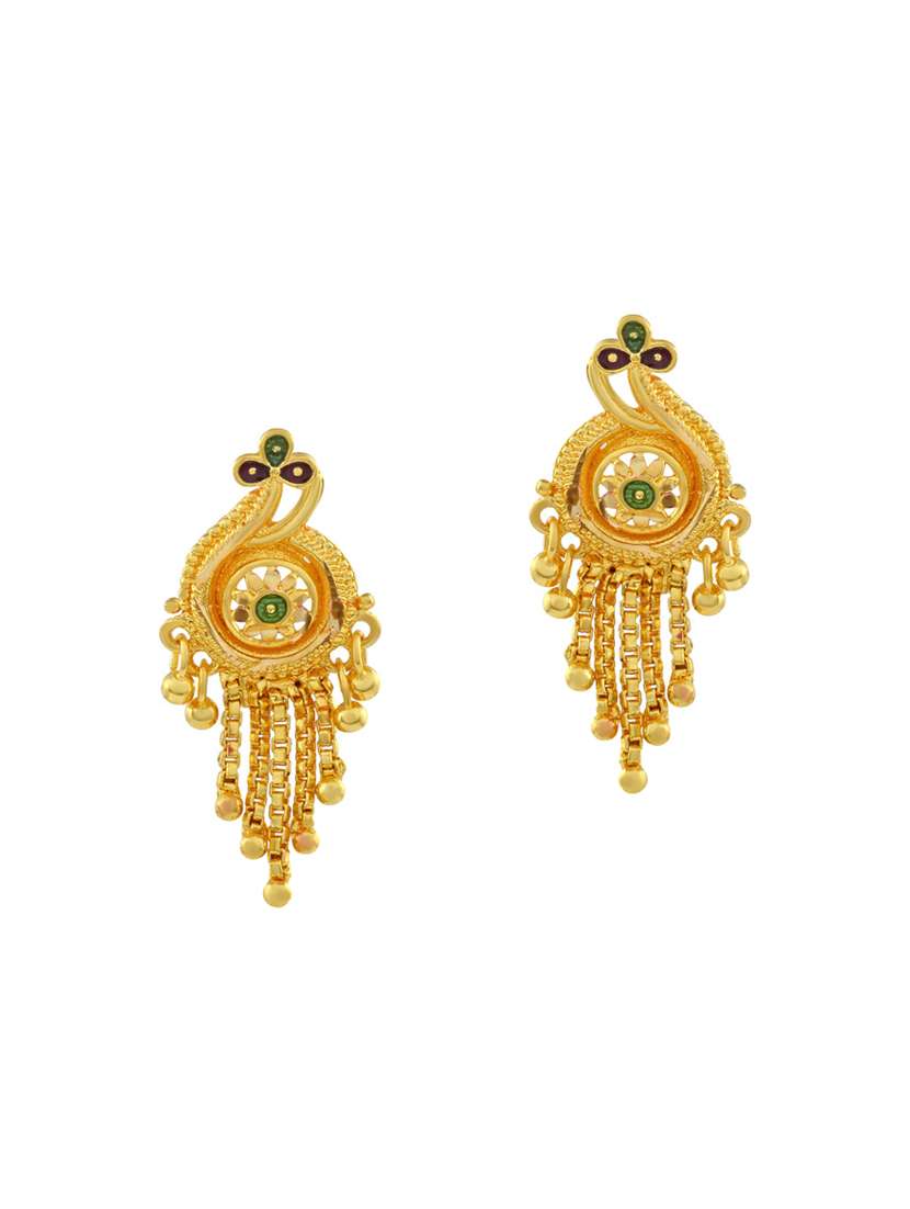 yellow brass balli earring - 19947157 -  Standard Image - 1
