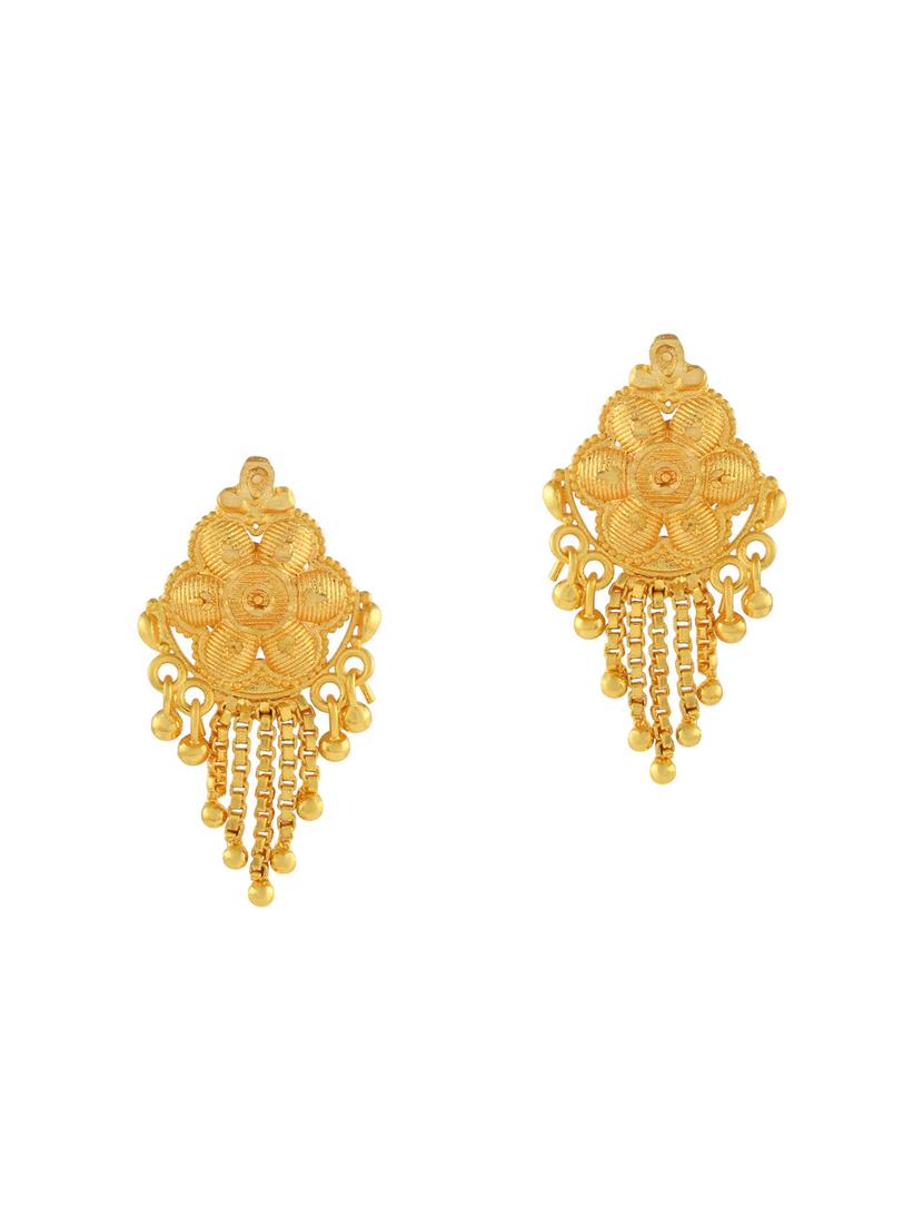 yellow goldplated brass balli earring - 19947161 - Standard Image - 1