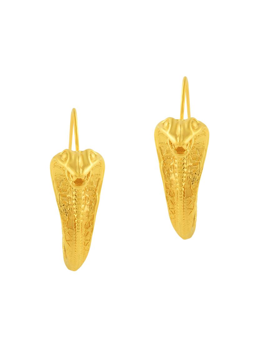 yellow brass hoop snake earring - 19947163 -  Standard Image - 1