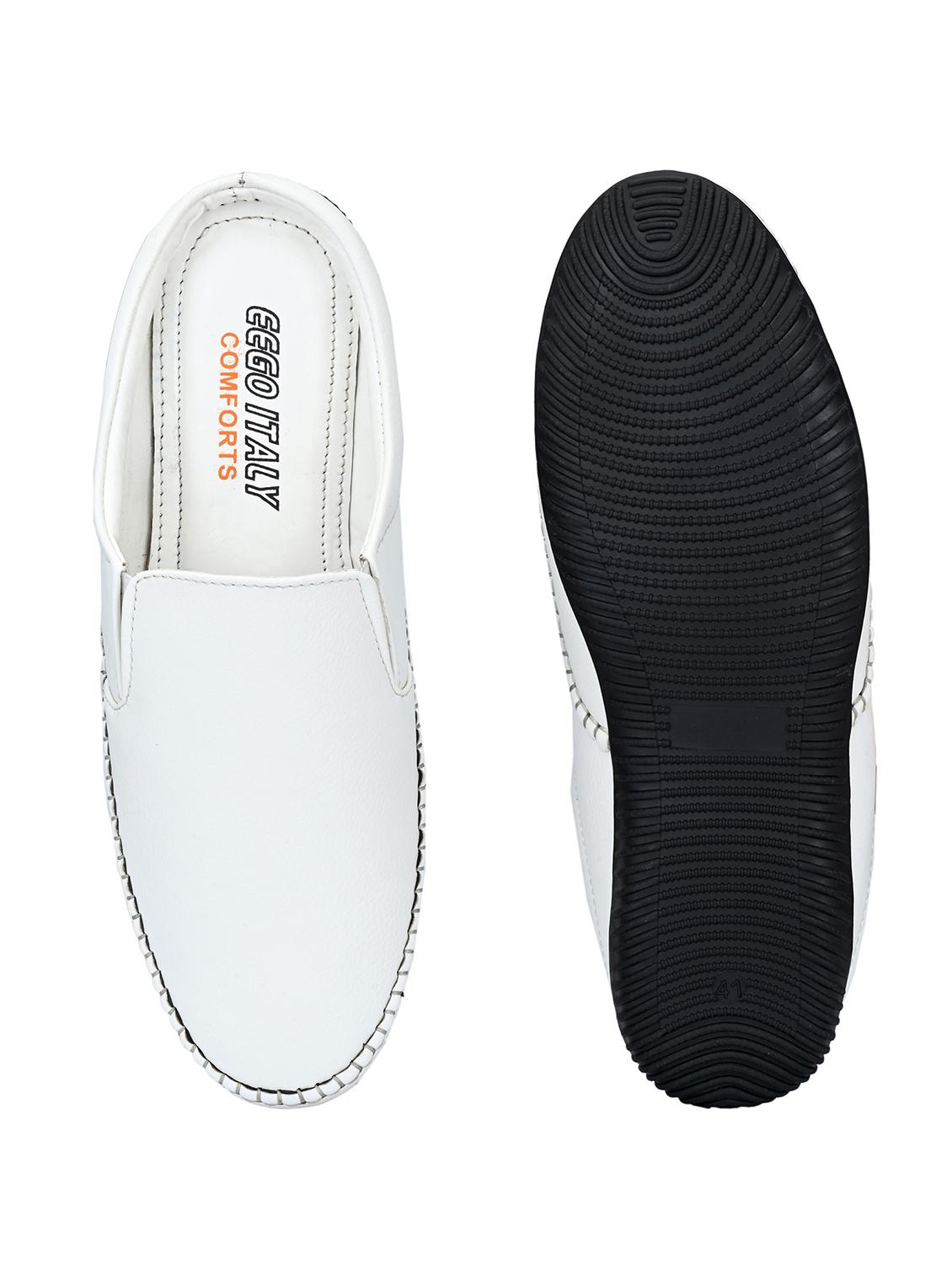men solid white mules - 19947207 - Standard Image - 4