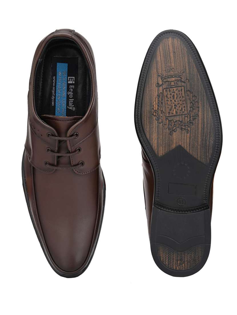 eego italy light weight genuine leather lace up formal shoes - 19947250 - Standard Image - 4