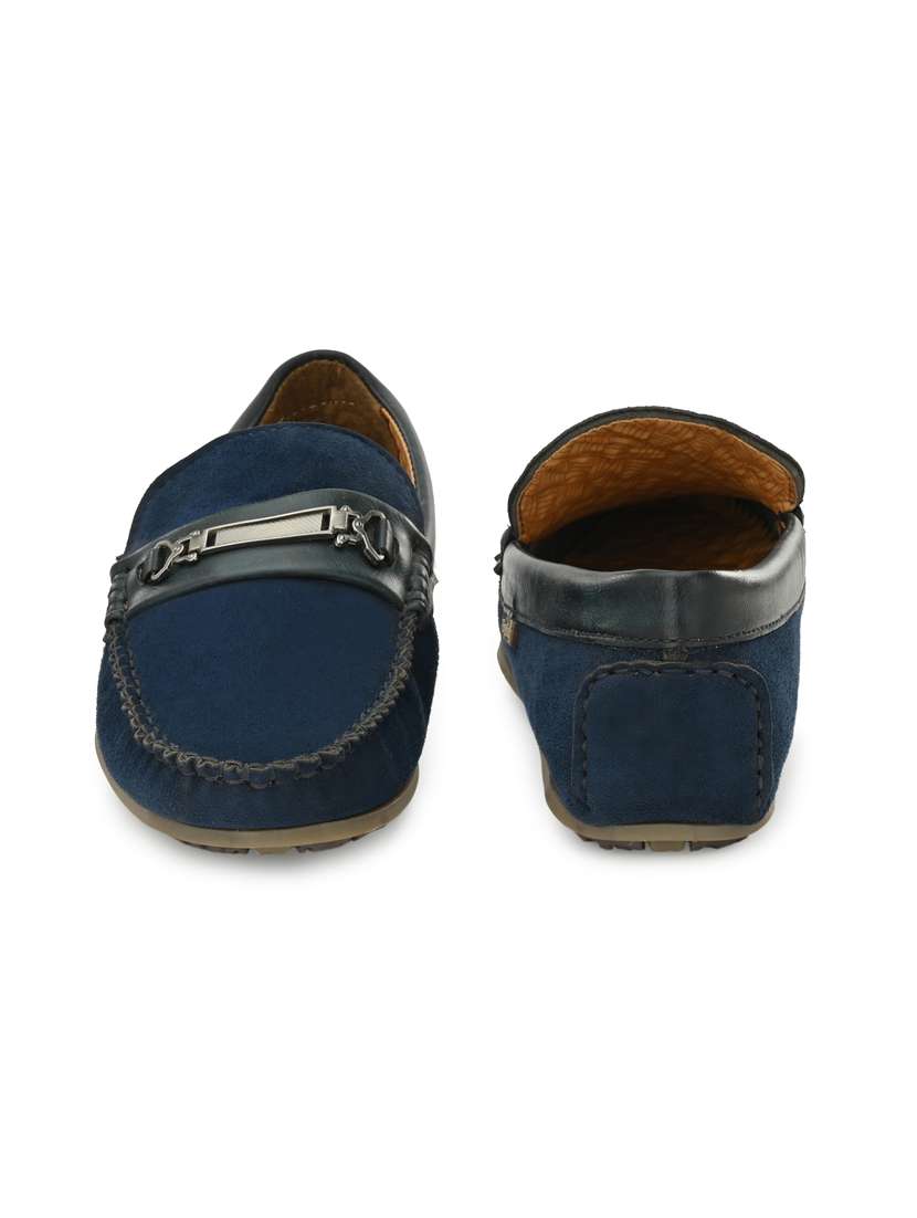 blue synthetic slip on loafers - 19947303 -  Standard Image - 4
