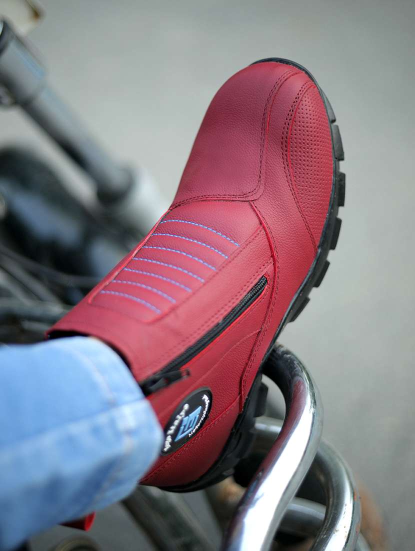 red leather slip on boots - 19947330 - Standard Image - 1