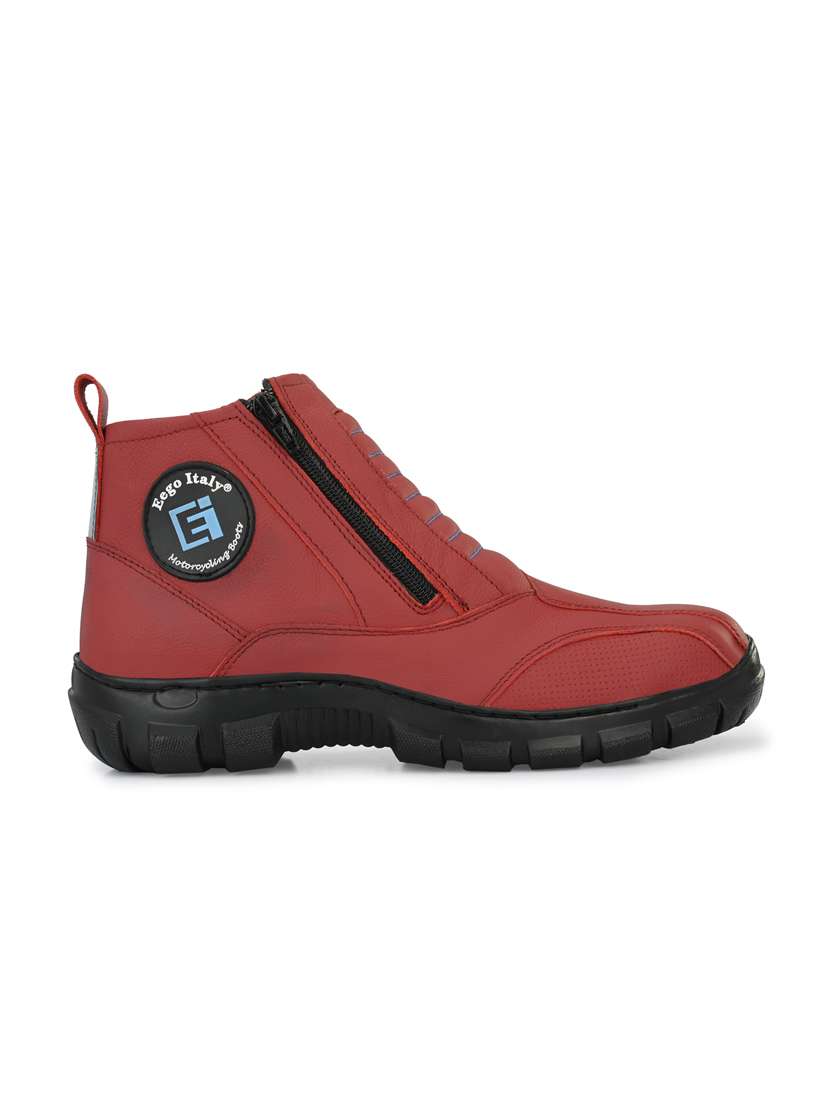 red leather slip on boots - 19947330 - Standard Image - 4
