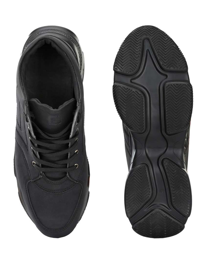 black synthetic lace up boots - 19947334 -  Standard Image - 4