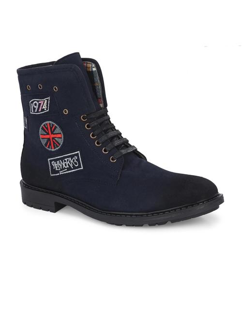 blue synthetic high tops boots - 19947360 -  Standard Image - 0