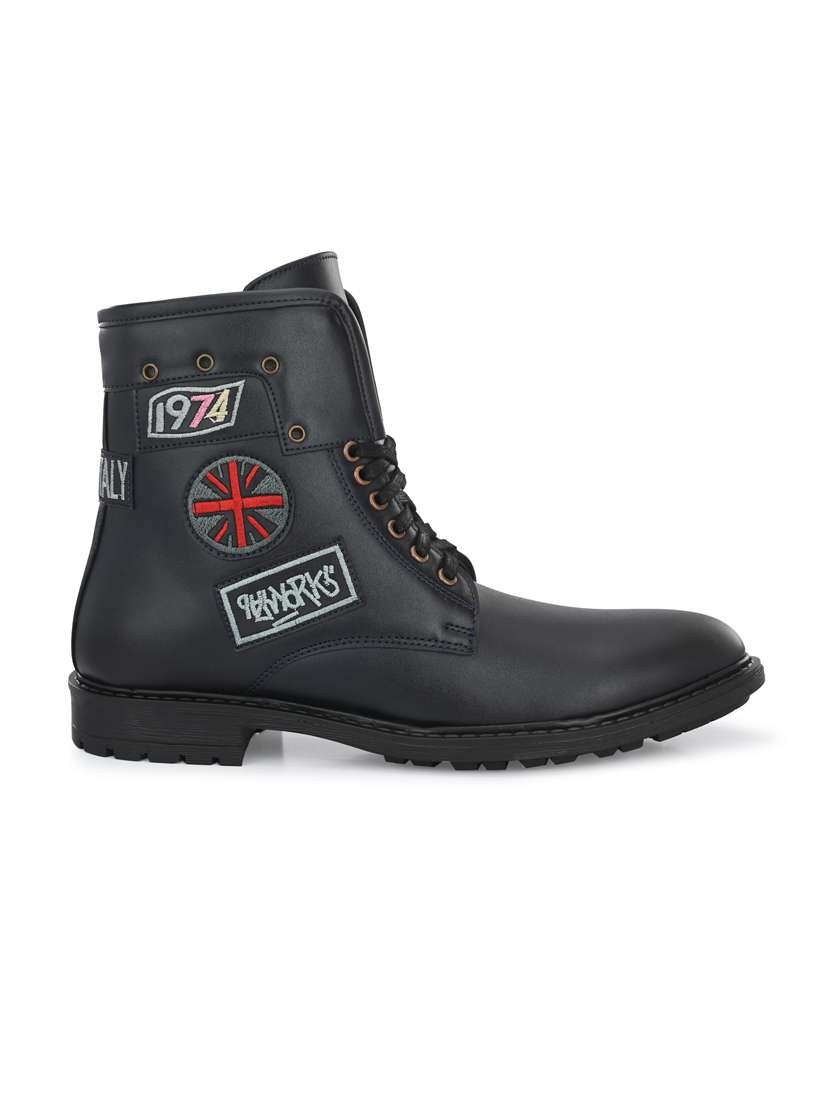 blue synthetic high tops boots - 19947368 -  Standard Image - 1