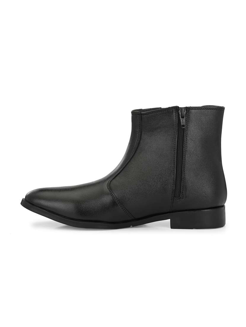 black leather high ankle boots - 19947377 -  Standard Image - 1