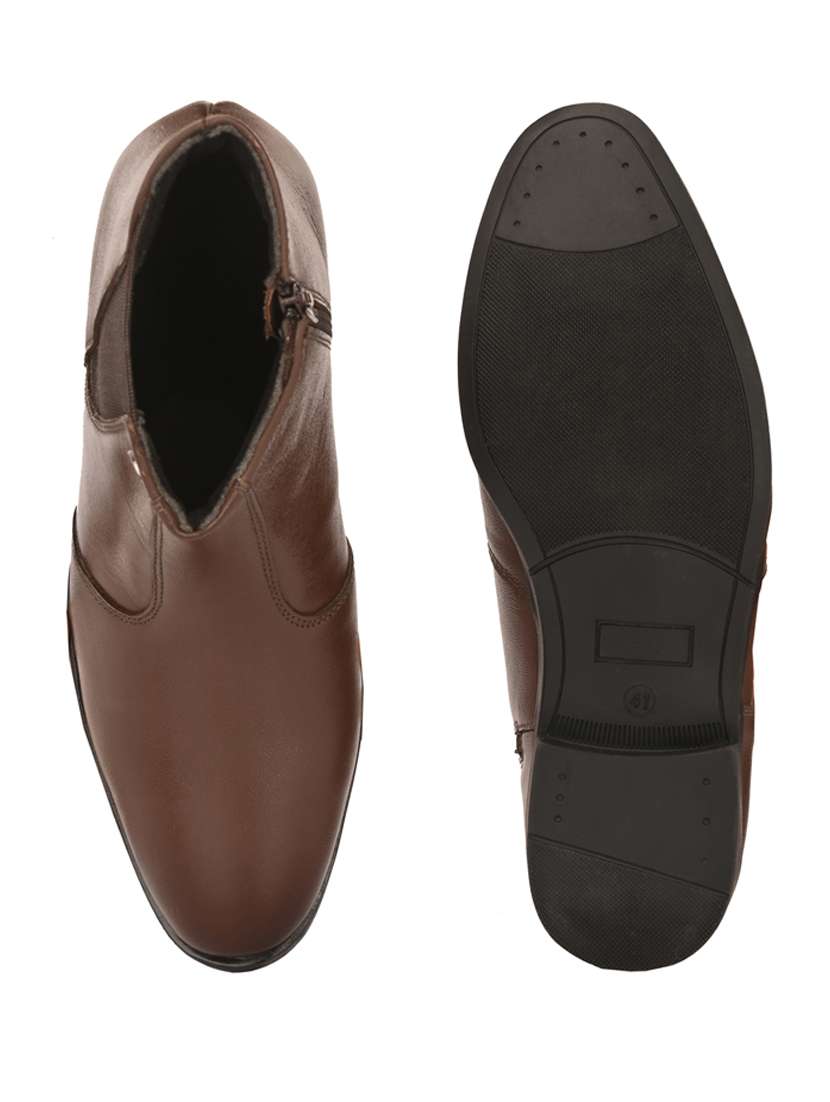 brown leather high ankle boots - 19947378 -  Standard Image - 4