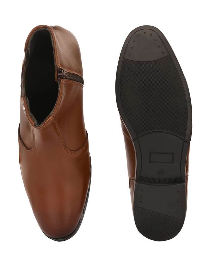 tan leather high ankle boots - 19947379 -  Standard Image - 4