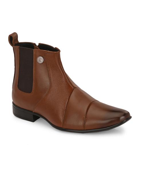 tan leather high ankle boots - 19947382 - Standard Image - 0