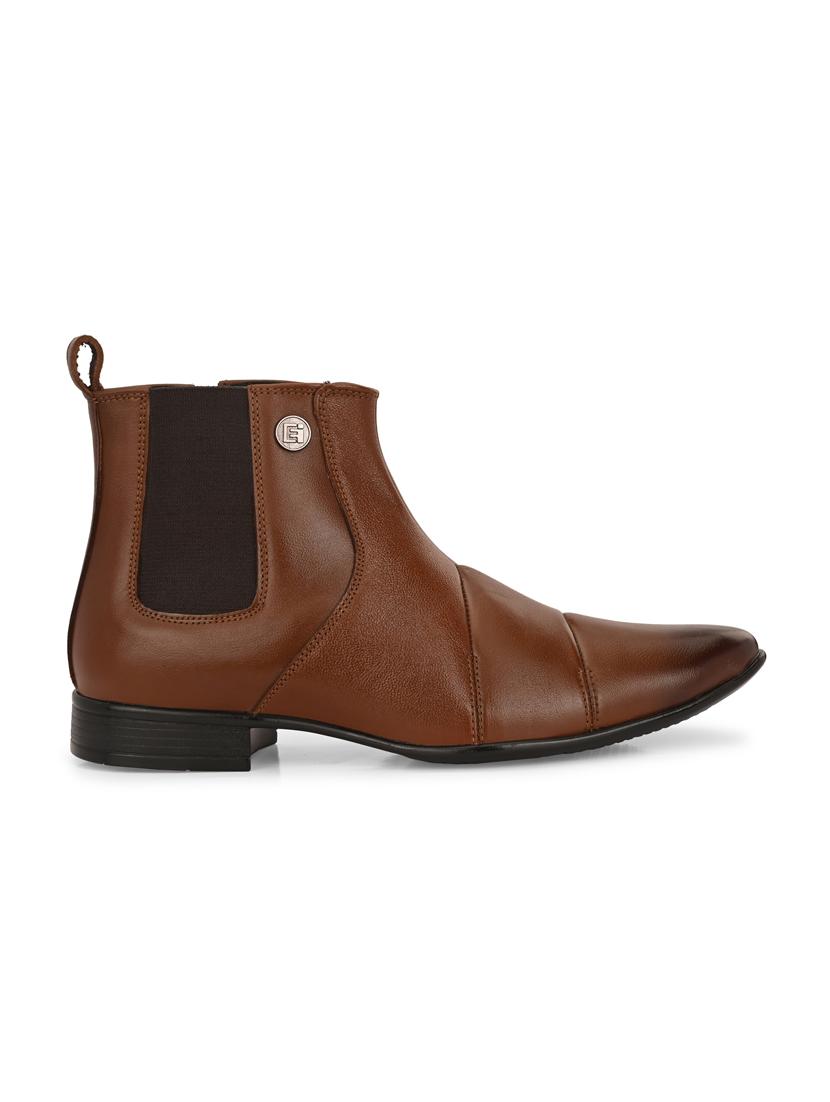 tan leather high ankle boots - 19947382 - Standard Image - 1