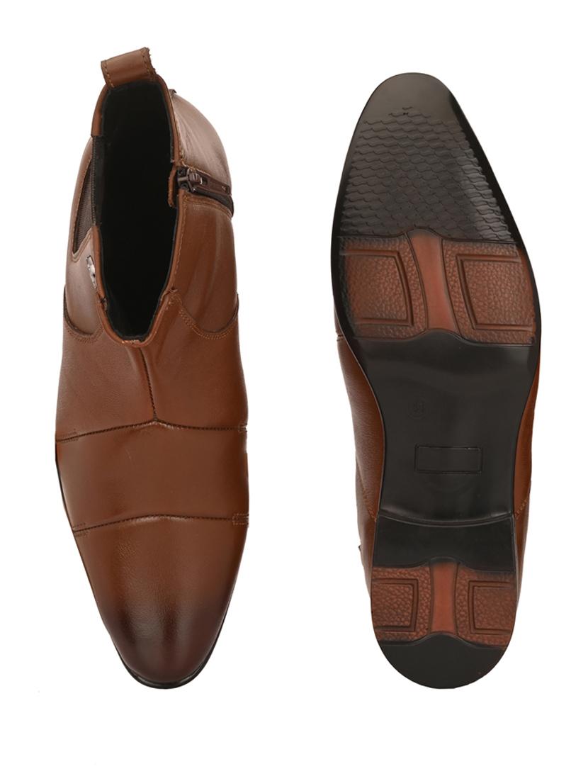 tan leather high ankle boots - 19947382 - Standard Image - 4
