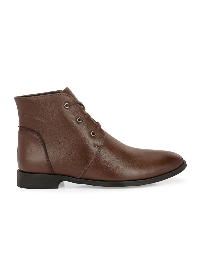 brown leather lace up boot - 19947387 - Standard Image - 1