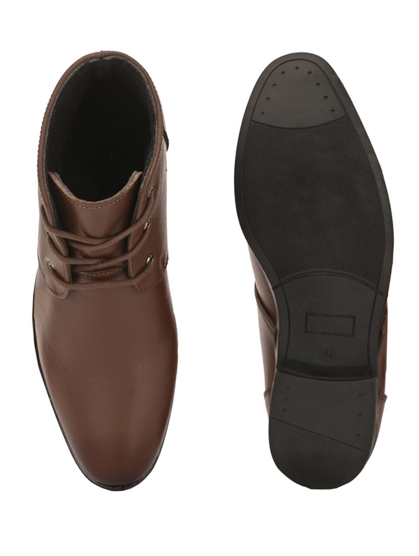 brown leather lace up boot - 19947387 - Standard Image - 4