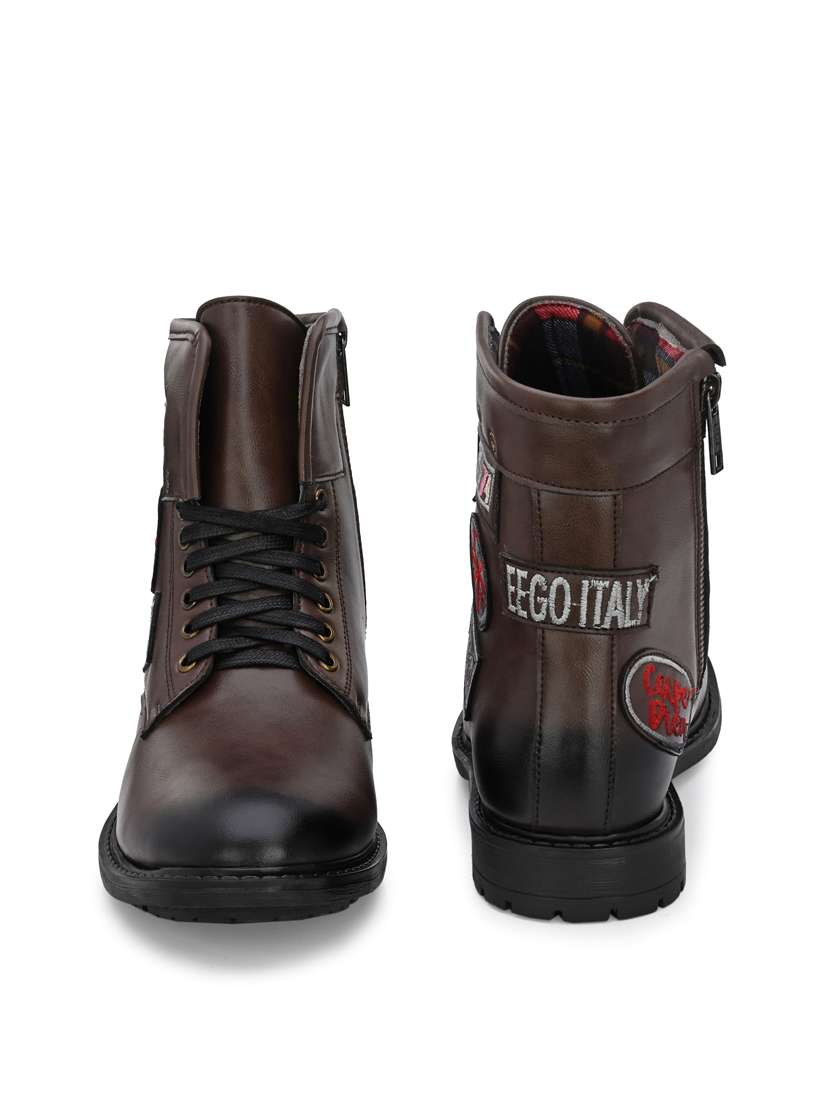 black leather high ankle boot - 19947391 -  Standard Image - 4