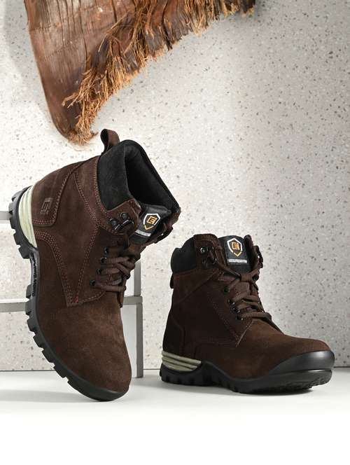 brown lace up high ankle boot - 19947394 -  Standard Image - 0