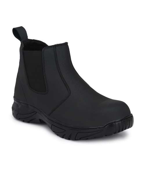 black slip on high ankle boot - 19947401 - Standard Image - 0