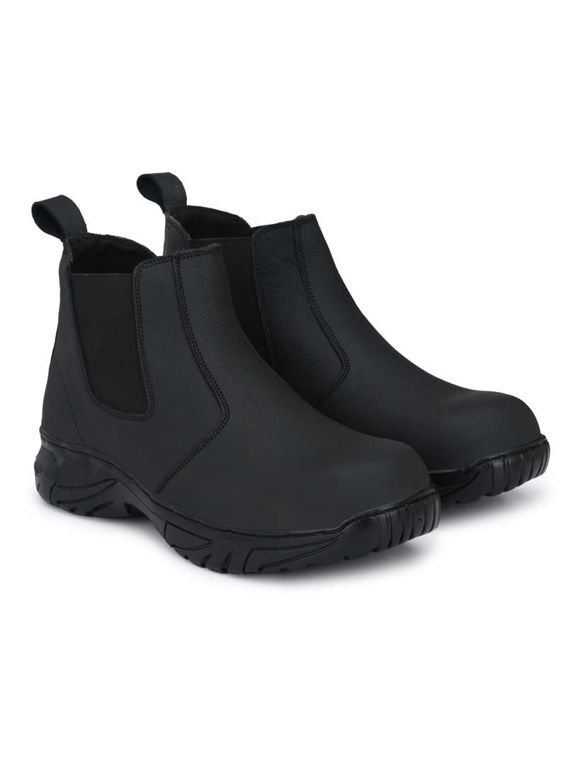 black slip on high ankle boot - 19947401 -  Standard Image - 1