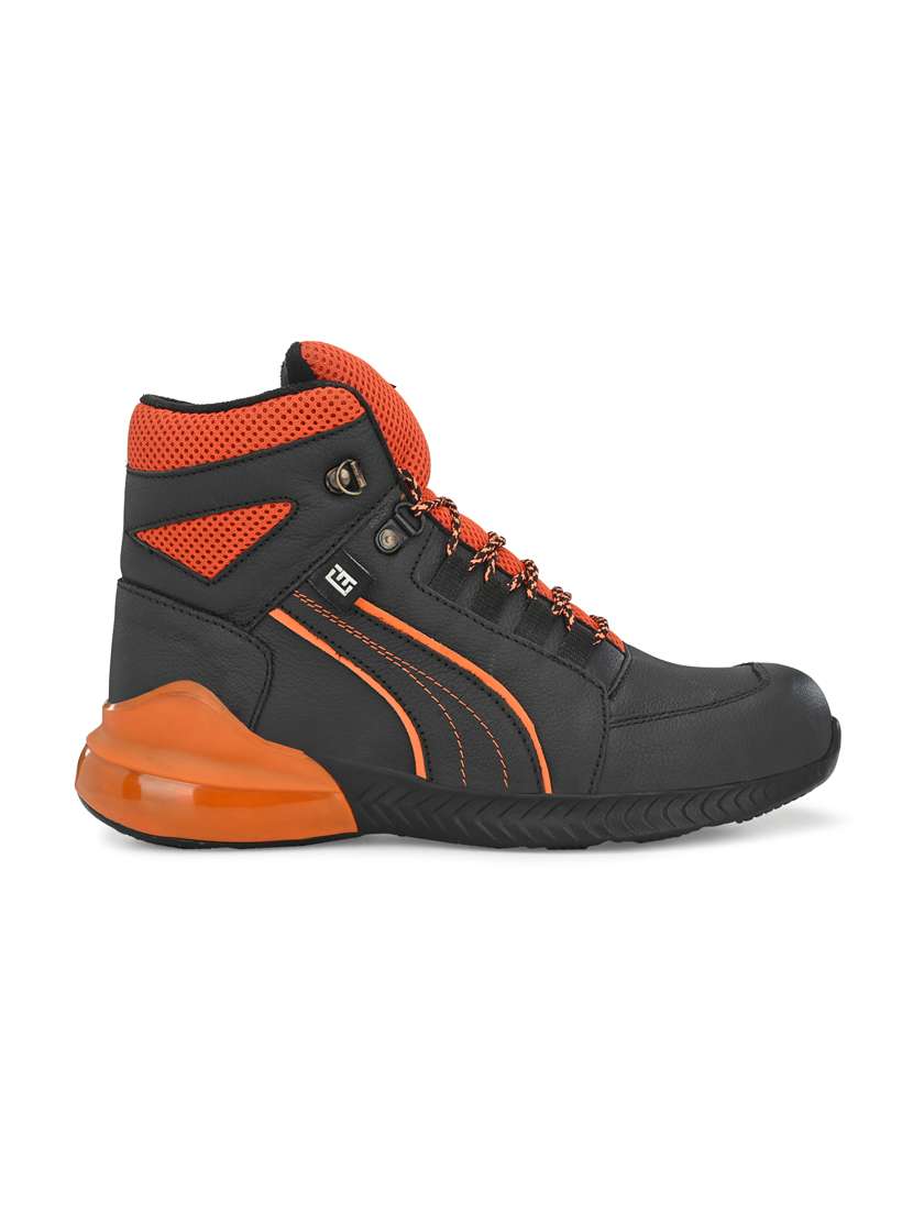 orange lace up high ankle boot - 19947407 - Standard Image - 1