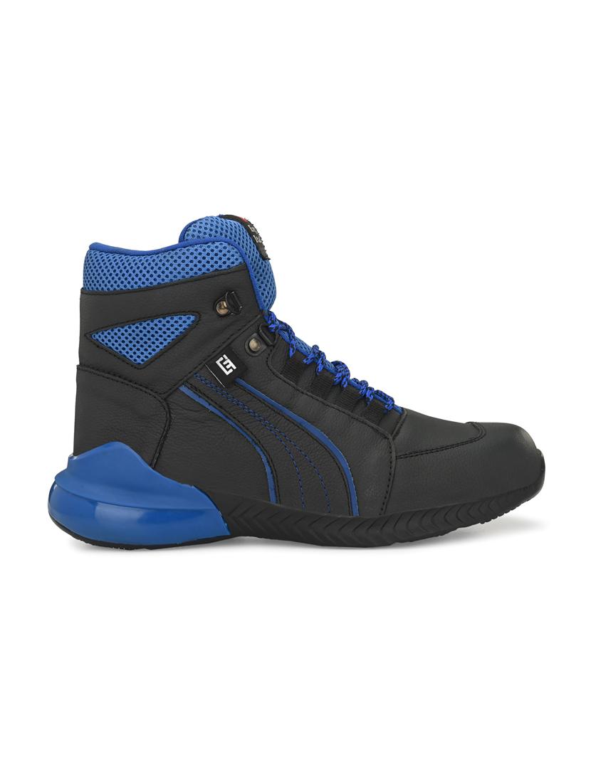 blue lace up high ankle boot - 19947427 - Standard Image - 1