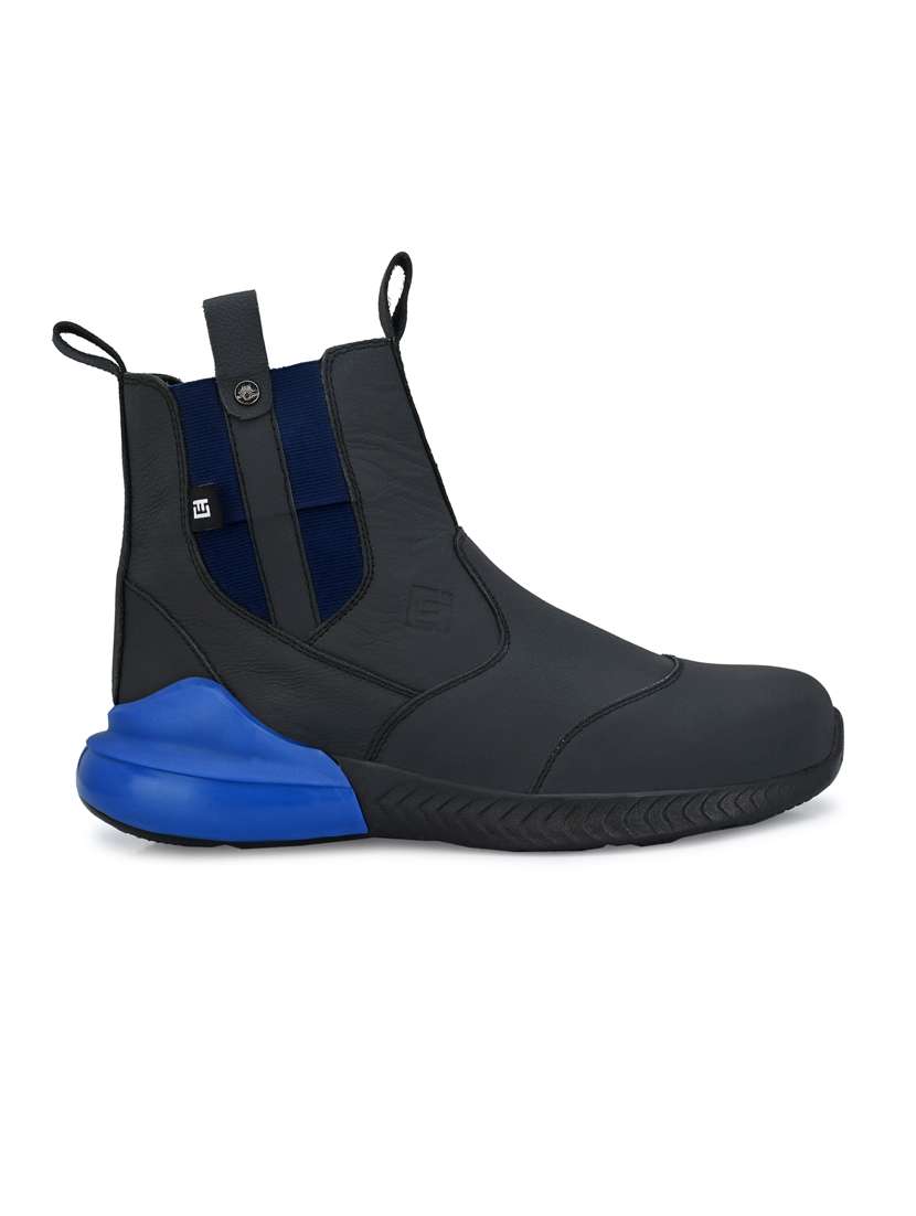 black slip on high ankle boot - 19947436 - Standard Image - 1