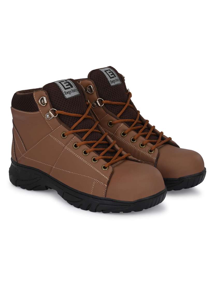 brown lace up hiking boot - 19947453 - Standard Image - 1