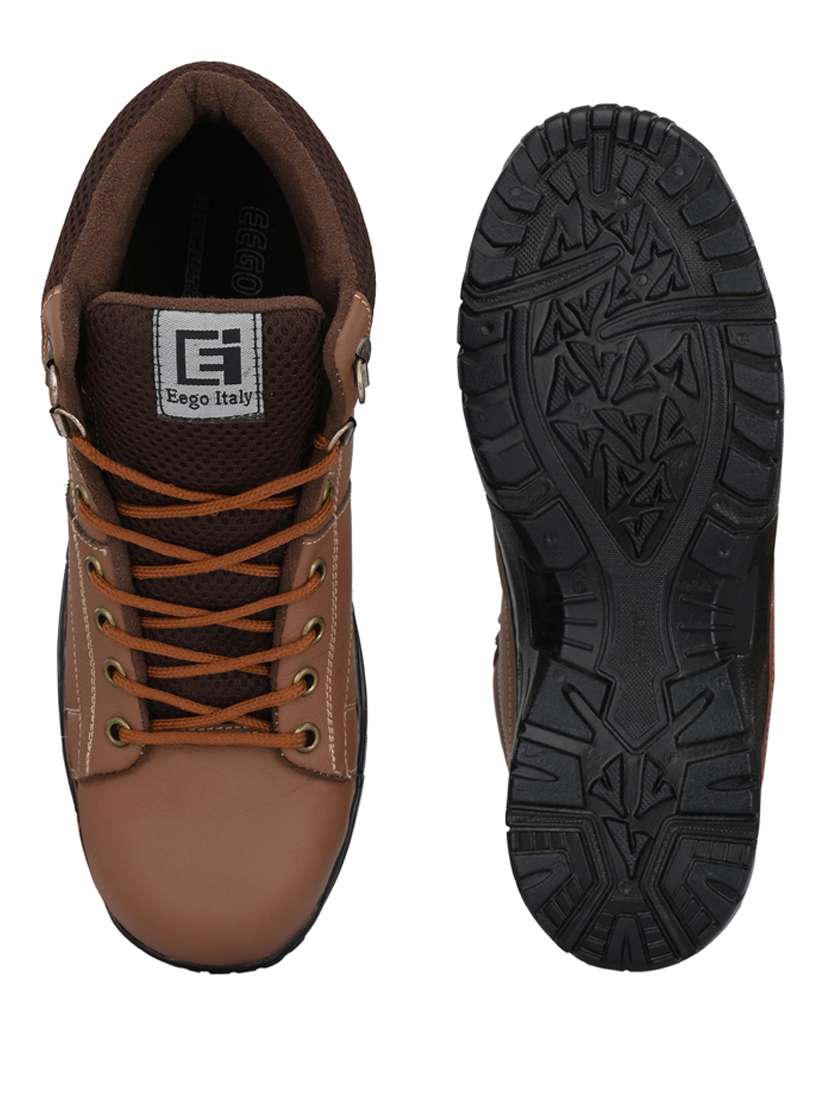 brown lace up hiking boot - 19947453 - Standard Image - 4