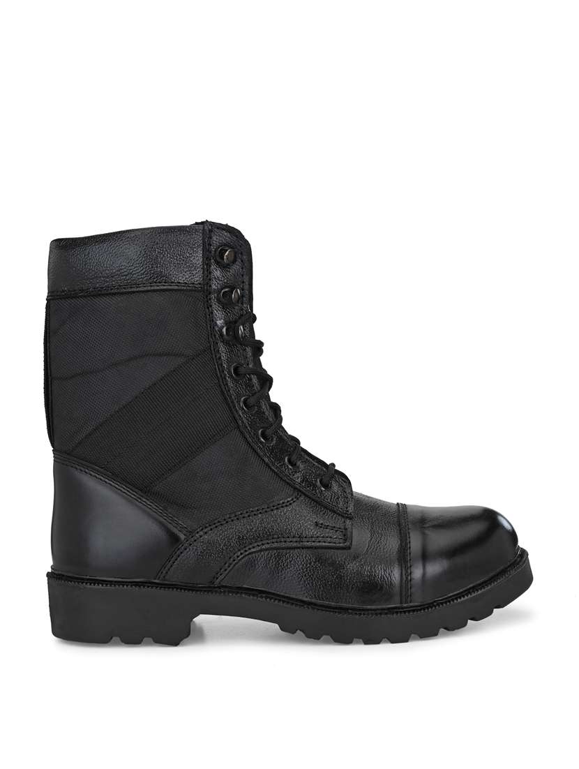 black lace up high ankle boot - 19947478 -  Standard Image - 1