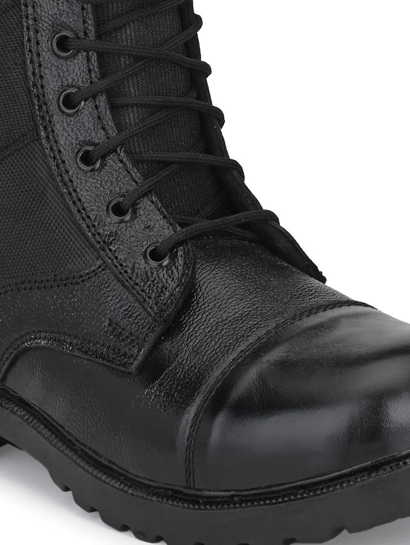 black lace up high ankle boot - 19947478 -  Standard Image - 4