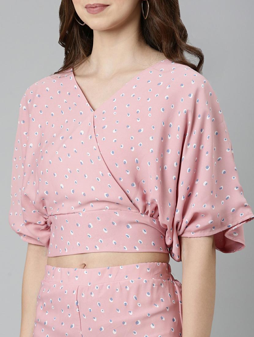 pink printed top and palazzos set - 19947671 - Standard Image - 6