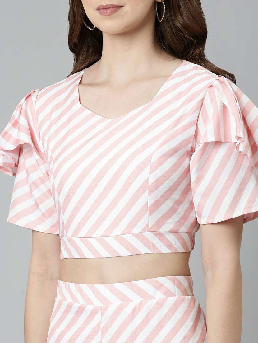 pink striped top and palazzos set  - 19947684 -  Standard Image - 6