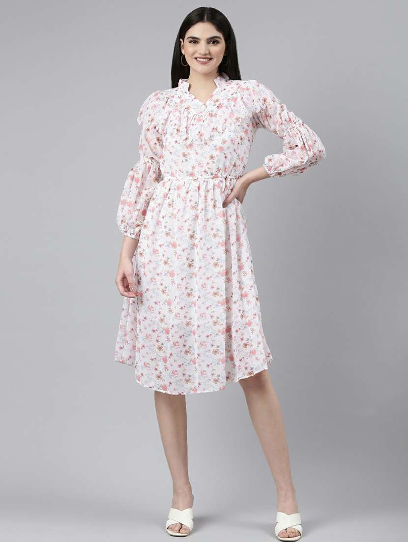 women's fit & flare floral dress - 19947713 - Zoom Image - 0