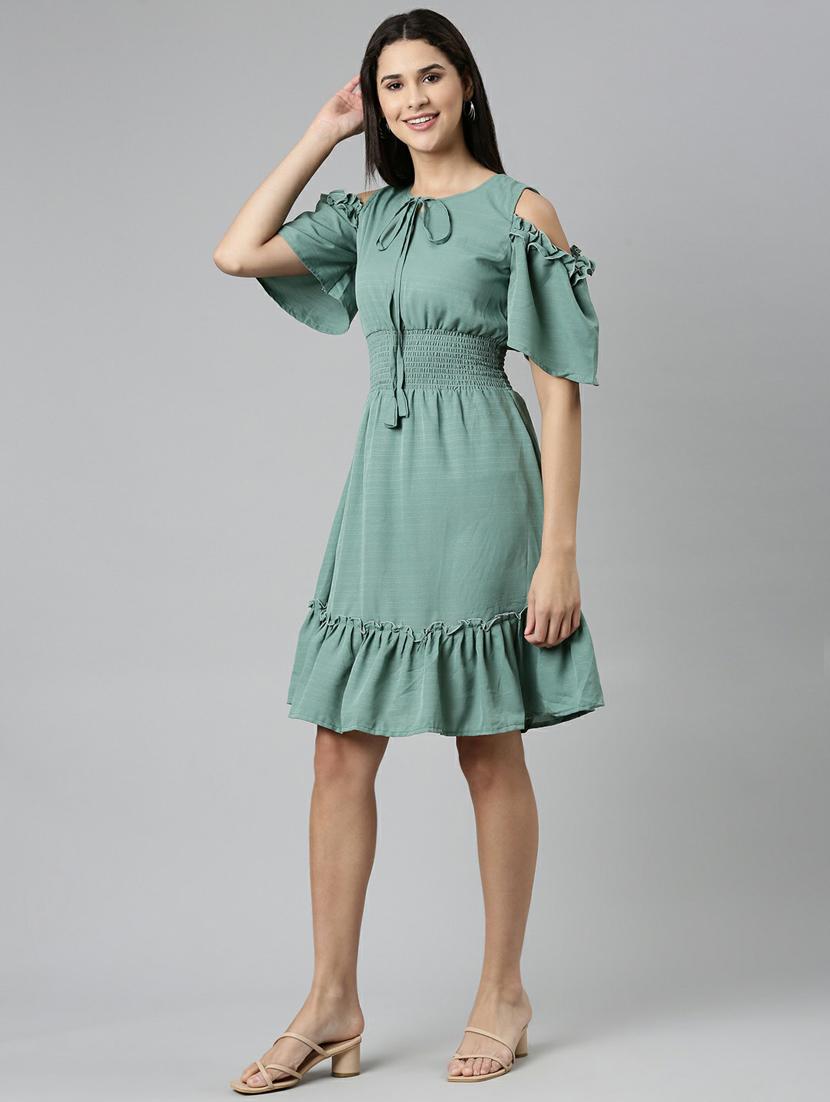 women's tiered dress solid dress - 19947720 -  Standard Image - 1